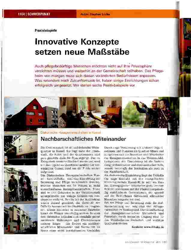 Vorschauseite 1: Innovative Konzepte setzen neue Maßstäbe