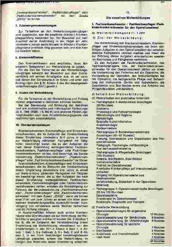 Vorschauseite 2: Weiterbildung zur Fachkrankenschwester zum Fachkrankenpfleger/ zur Fachkinderkrankenschwester