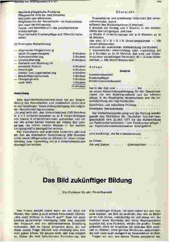 Vorschauseite 4: Weiterbildung zur Fachkrankenschwester zum Fachkrankenpfleger/ zur Fachkinderkrankenschwester