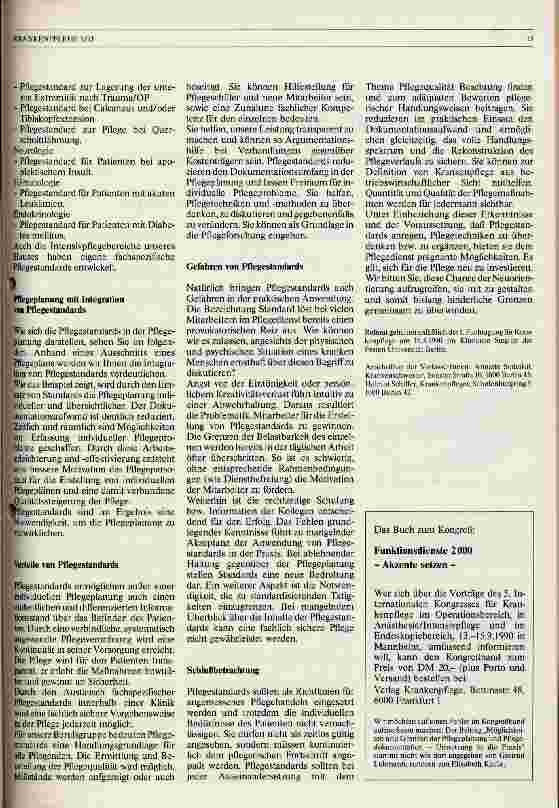 Vorschauseite 3: Erfahrungen mit Pflegestandards