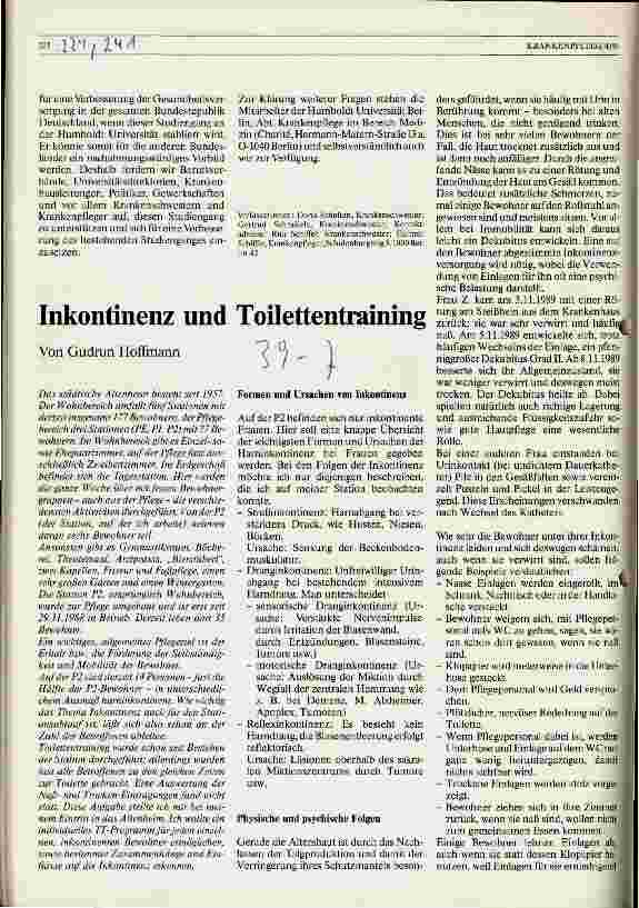 Vorschauseite 1: Inkontinenz und Toilettentraining