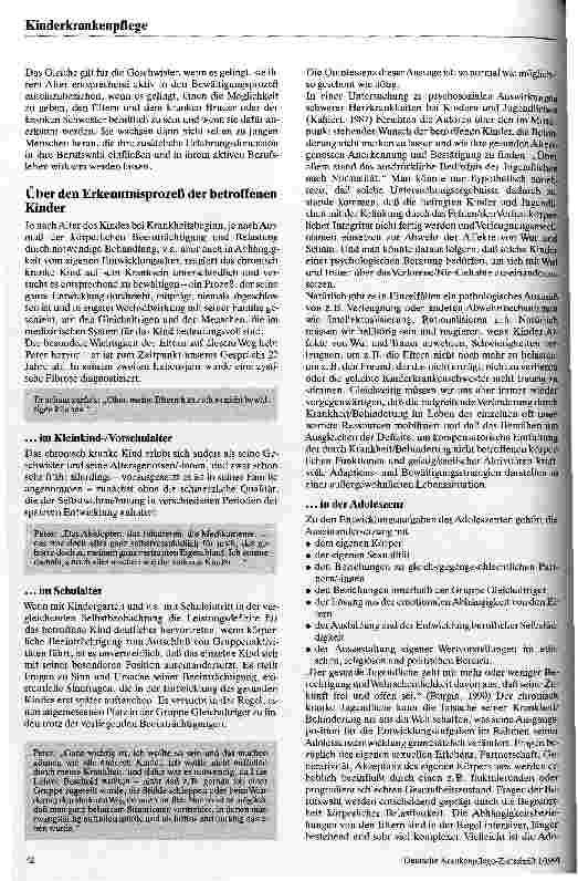 Vorschauseite 3: Die Bedeutung chronischen Krankseins für das Kind und seine Familie