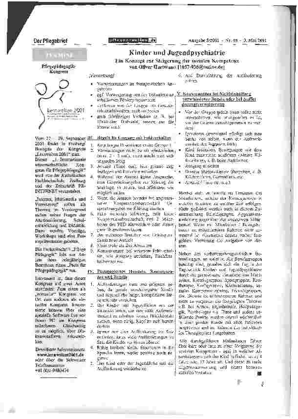 Vorschauseite 2: Kinder und JugendpsychiatrieEin Konzept zur Steigerung der sozialen Kompetenz