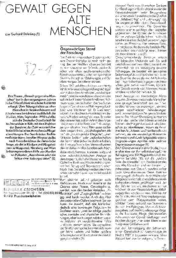 Vorschauseite 1: Gewalt gegen alte Menschen