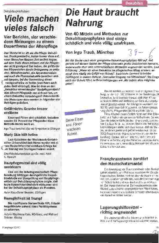 Vorschauseite 1: Die Haut braucht Nahrung