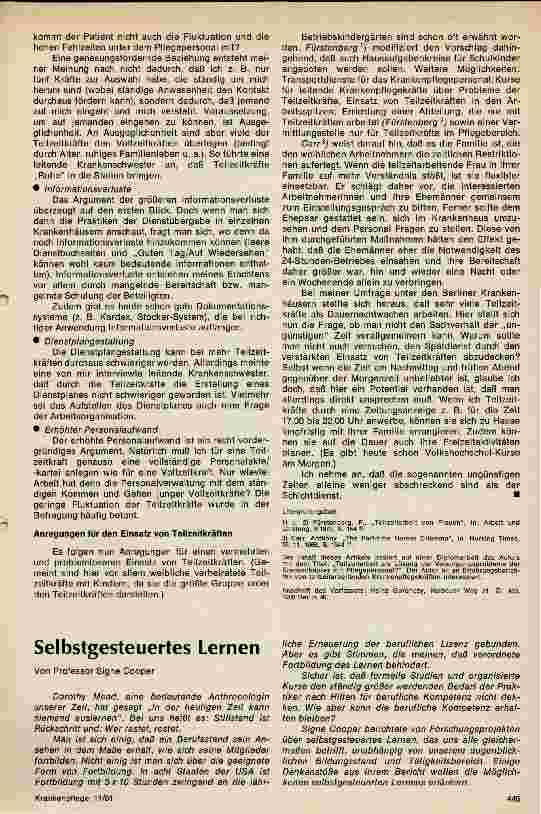 Vorschauseite 2: Teilzeitarbeit in Berliner Krankenhäusern 2. Folge