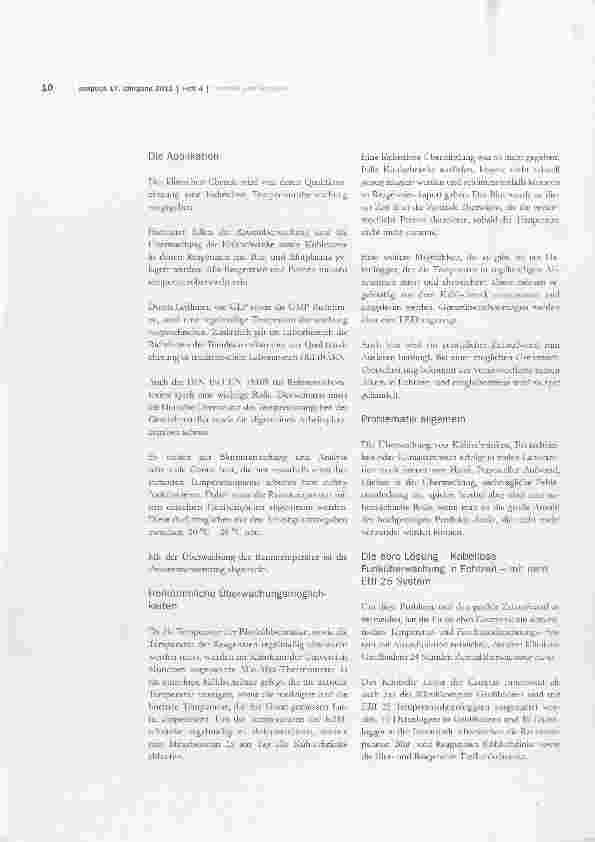 Vorschauseite 2: Kabellose Echtzeitüberwachung der Temperatur im Klinikum der Universität München, Standorte Großhadern und Innenstadt