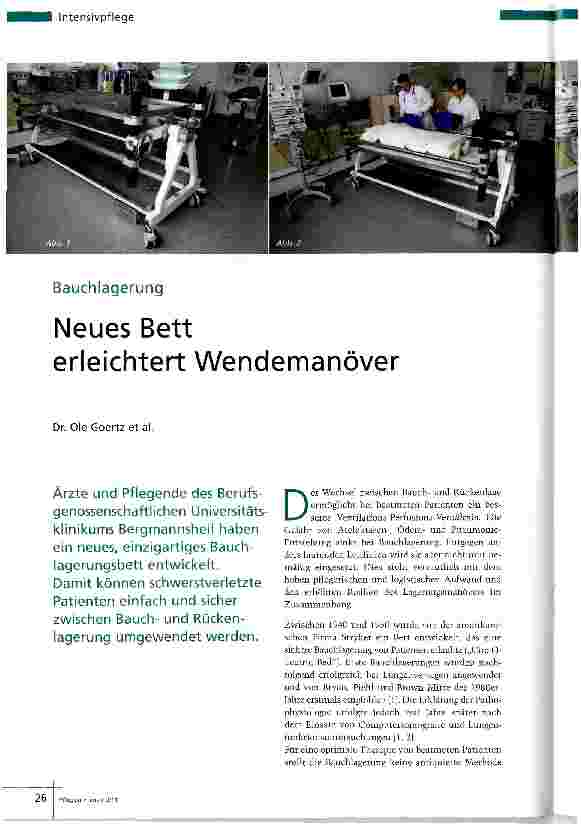 Vorschauseite 1: Neues Bett erleichtert Wendemanöver