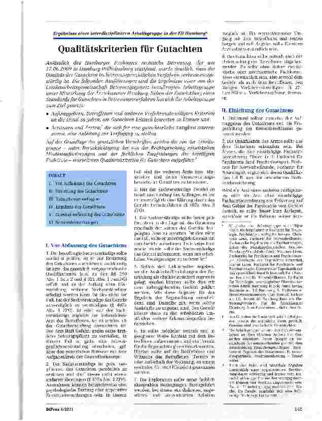 Vorschauseite 1: Qualitätskriterien für Gutachten