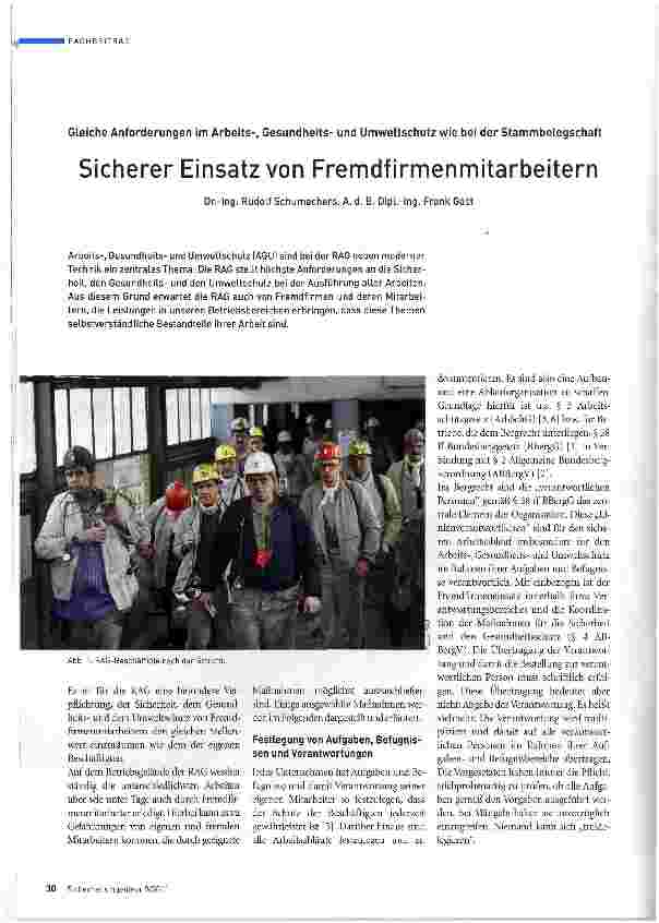 Vorschauseite 1: Sicherer Einsatz von Fremdfirmenmitarbeitern
