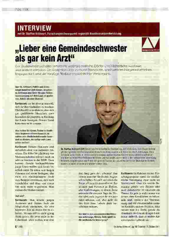 Vorschauseite 1: „Lieber eine Gemeindeschwester als gar kein Arzt