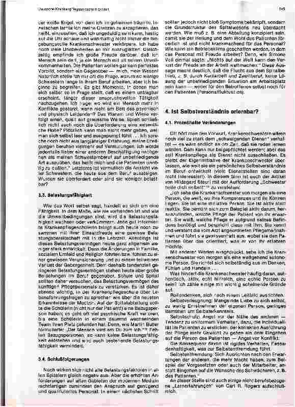 Vorschauseite 4: Selbstverständnis der Krankenschwester