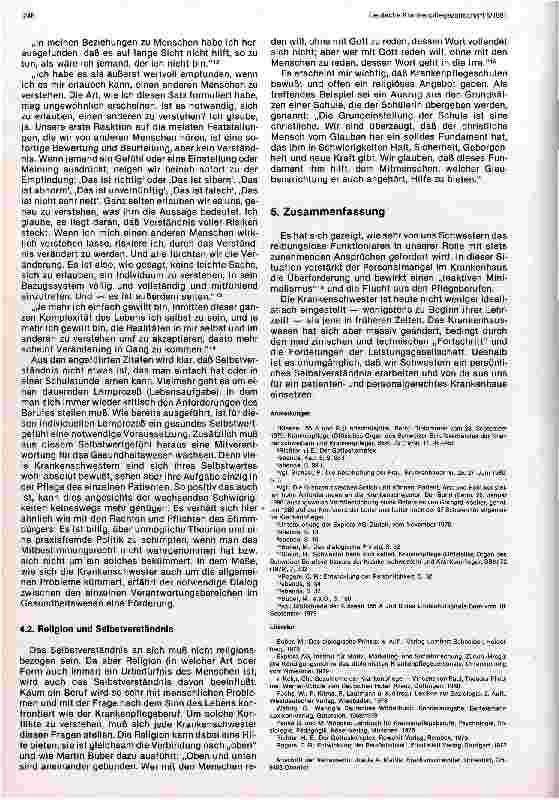 Vorschauseite 5: Selbstverständnis der Krankenschwester