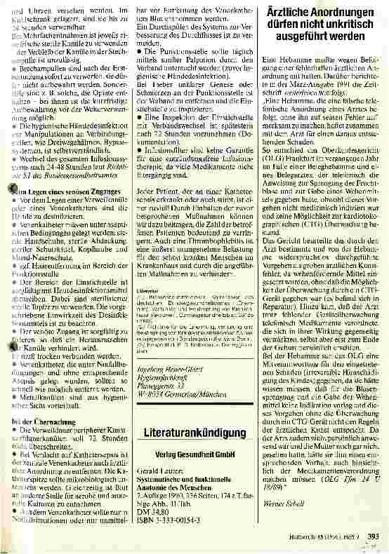 Vorschauseite 2: Die Prophylaxe der nosokomialen Infektionen in der Infusionstherapie