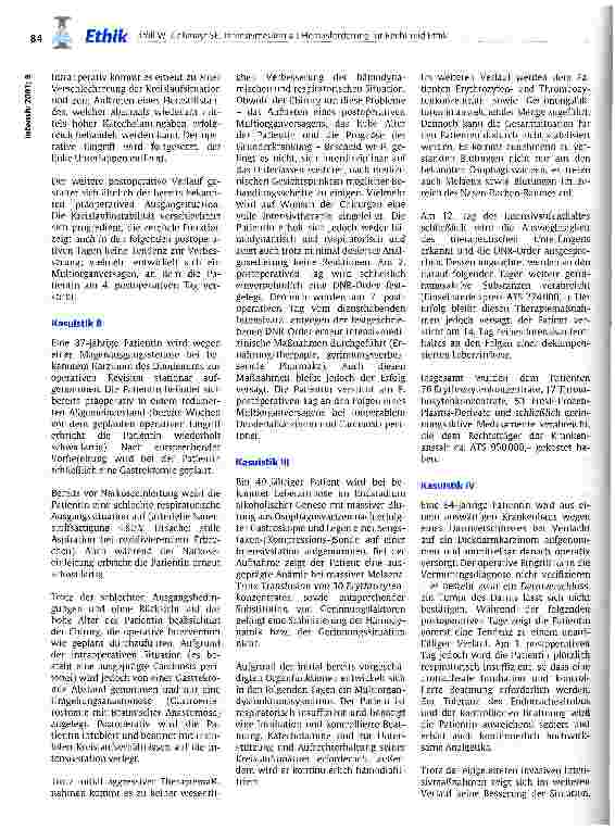 Vorschauseite 2: Intensivmedizin als Herausforderung für Recht und Ethik