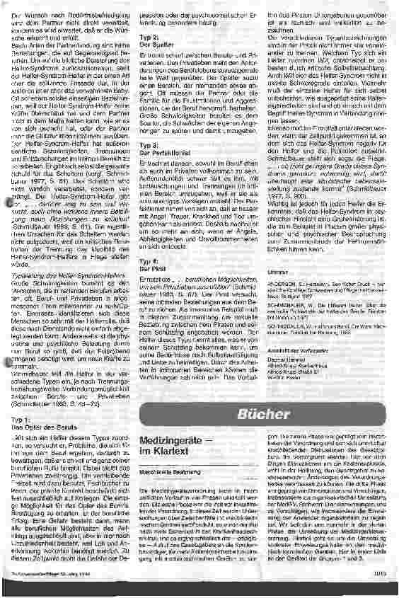 Vorschauseite 3: Die Bedeutung des Helfer-Syndroms für die Arbeit auf der Intensivstation - 1. Teil
