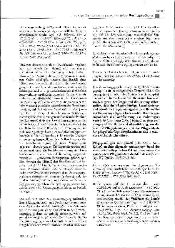 Vorschauseite 3: Untersagung des Betriebs eines Heims gemäß § 19 Abs. 1 HeimGHeimG a. F. § 2 Abs. 1 Nr. 1 u. 2, §11 Abs. 1 Nr. 1 u. 2 u. 3 u. 7, Abs. 2 Nr. 2, § 13 Abs. 1, Satz 2 Nr. 4 u. 6, § 17,…
