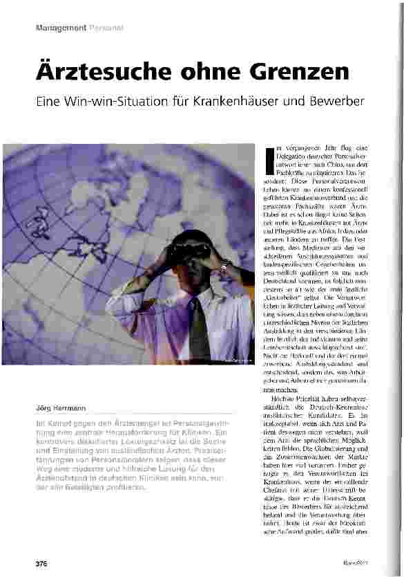 Vorschauseite 1: Ärztesuche ohne Grenzen