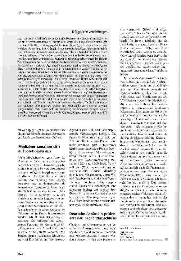 Vorschauseite 3: Ärztesuche ohne Grenzen