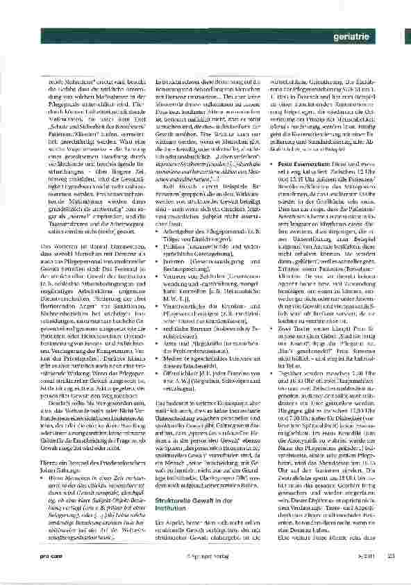 Vorschauseite 2: Strukturelle Gewalt: Geräuschlos und statisch Von der Gefahr, sein eigenes Handeln dadurch zu rechtfertigen