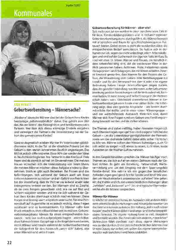 Vorschauseite 1: Geburtsvorbereitung - Männersache?