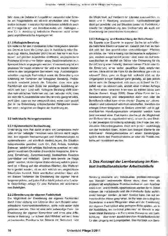 Vorschauseite 3: Lernberatung im Unterricht für Pflegeund Heilberufe