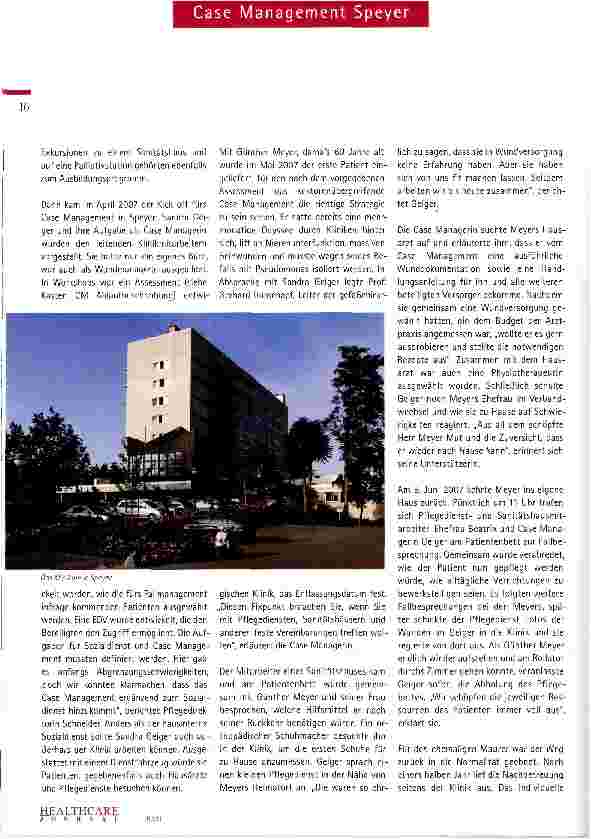 Vorschauseite 3: Längst mehr als ein Modell: Case Management in Speyer