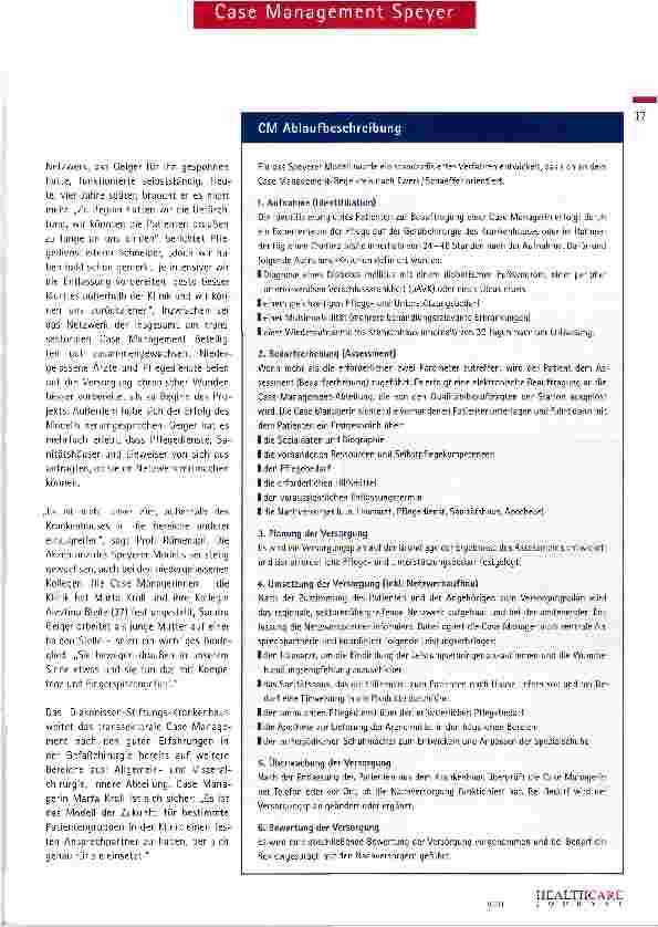 Vorschauseite 4: Längst mehr als ein Modell: Case Management in Speyer