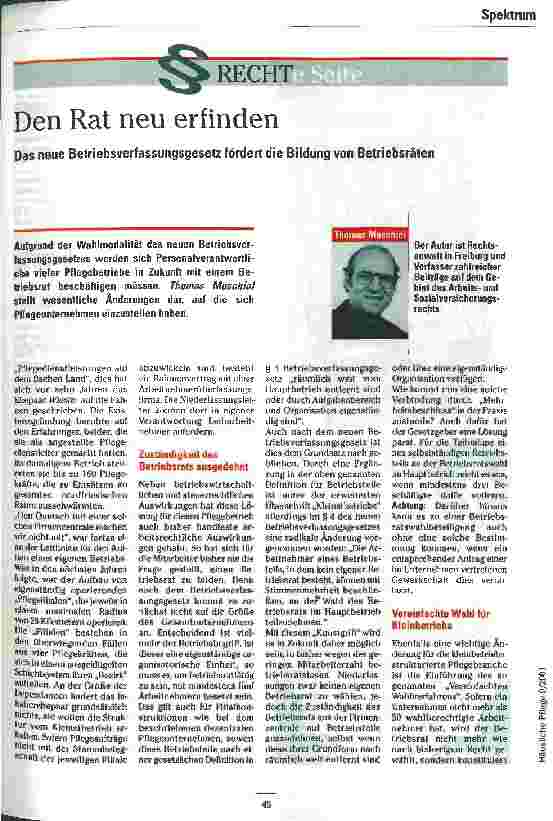 Vorschauseite 1: Den Rat neu erfinden