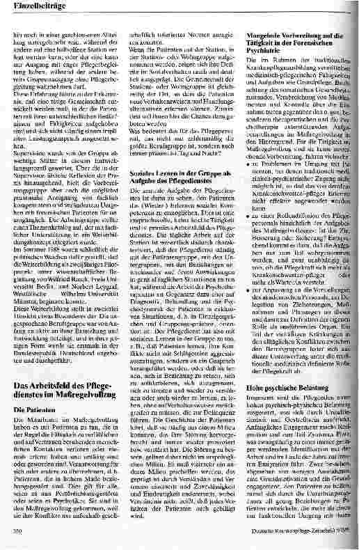 Vorschauseite 2: Pflege im Maßregelvollzug - Sozialtherapeutischer Weiterbildungslehrgang für Mitarbeiter im Pflegedienst von Kliniken