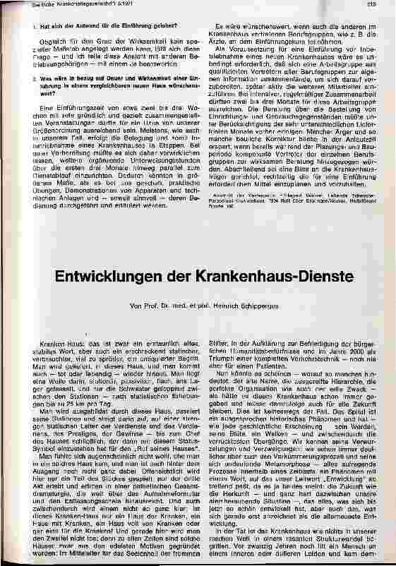 Vorschauseite 5: Einführung des Pflegepersonals vor Inbetriebnahme eines Krankenhauses