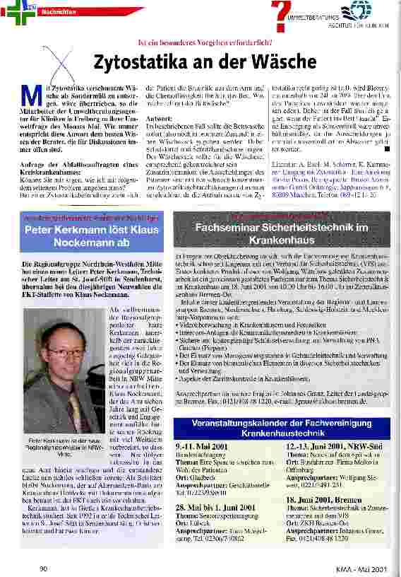 Vorschauseite 1: Zytostatika an der Wäsche