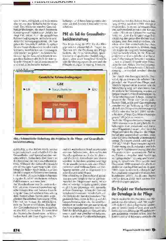 Vorschauseite 2: Ein Pilotprojekt zur Pflegeberichterstattung