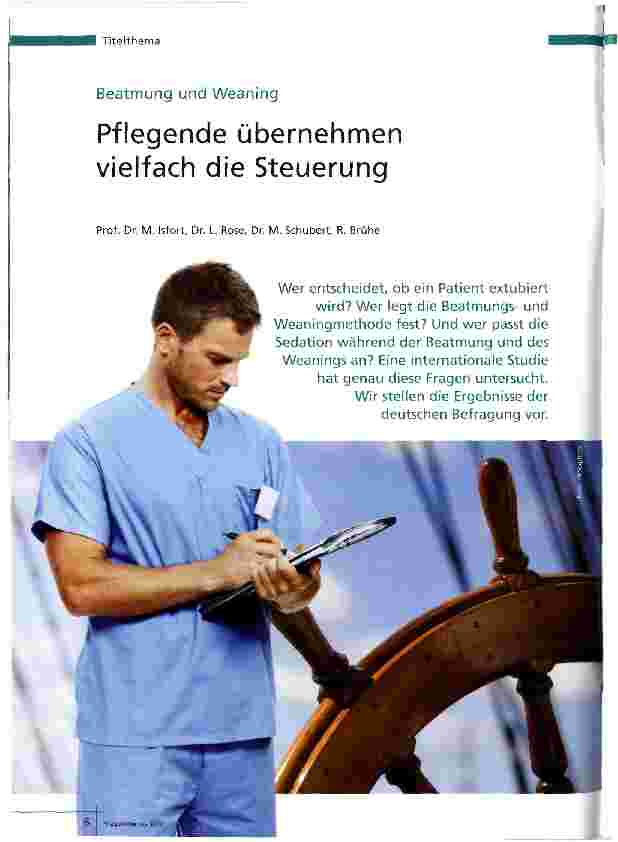 Vorschauseite 1: Pflegende übernehmen vielfach die Steuerung