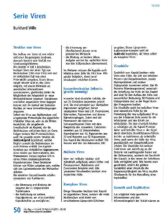 Vorschauseite 1: Serie Viren