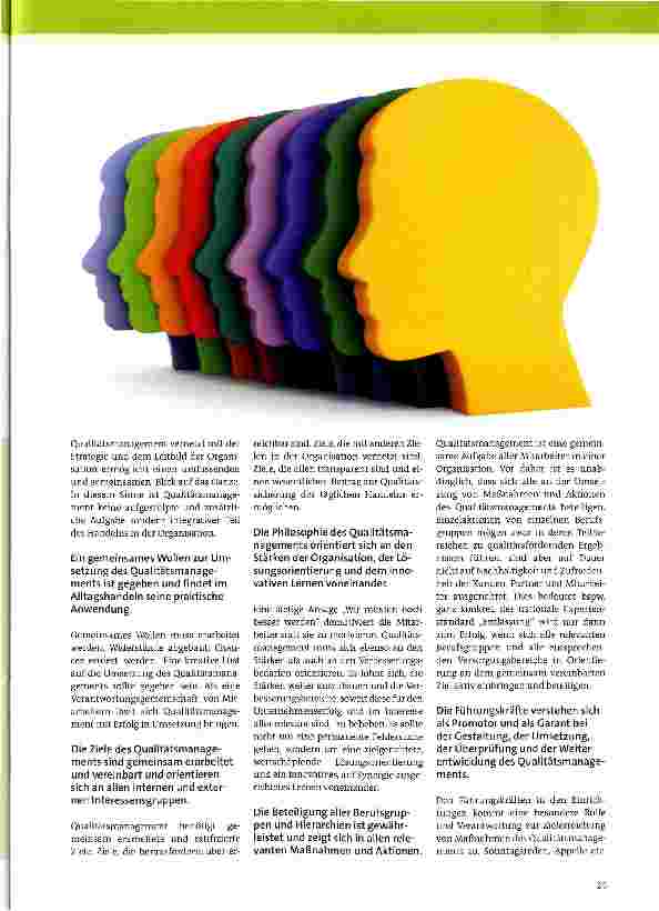 Vorschauseite 2: Qualitätsmanagement -eine Innovation für die Zukunft