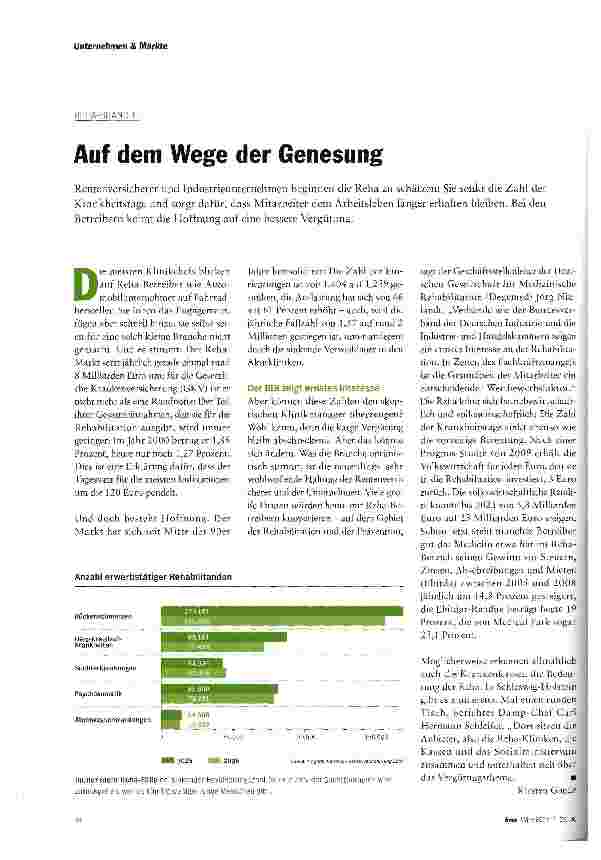 Vorschauseite 1: Auf dem Wege der Genesung