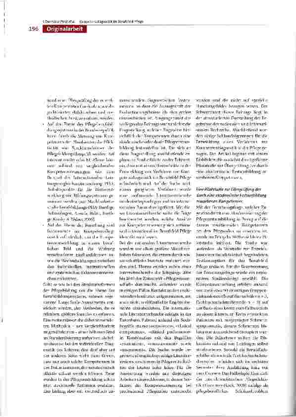 Vorschauseite 2: Kompetenzdiagnostik im Berufsfeld Pflege