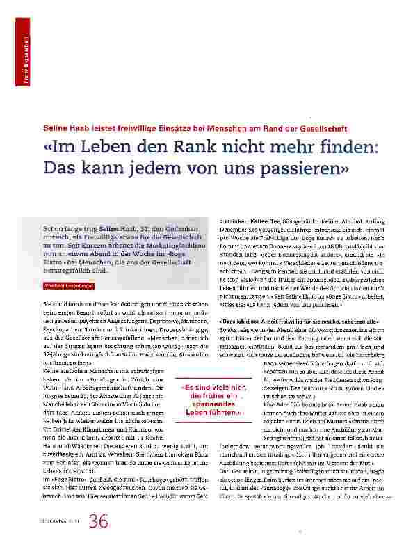 Vorschauseite 1: «Im Leben den Rank nicht mehr finden: Das kann jedem von uns passieren»
