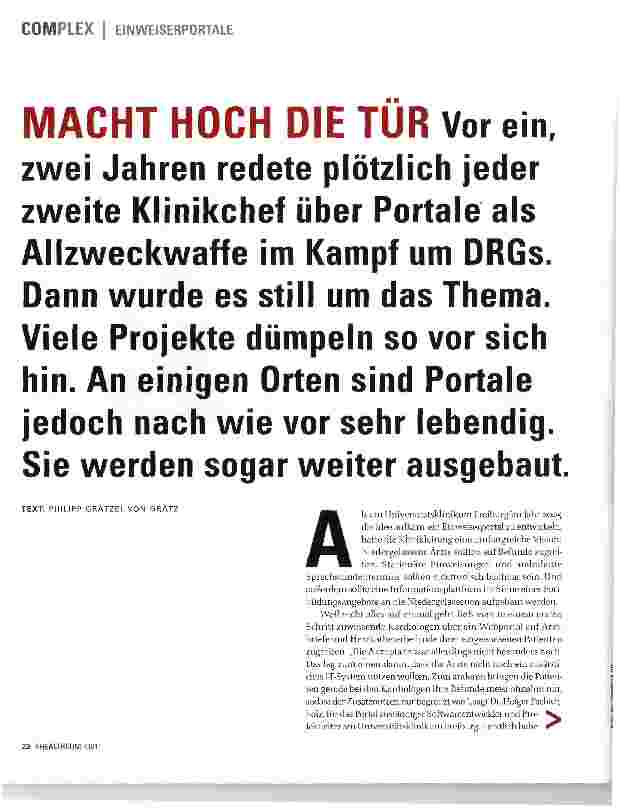 Vorschauseite 1: MACHT HOCH DIE TÜR