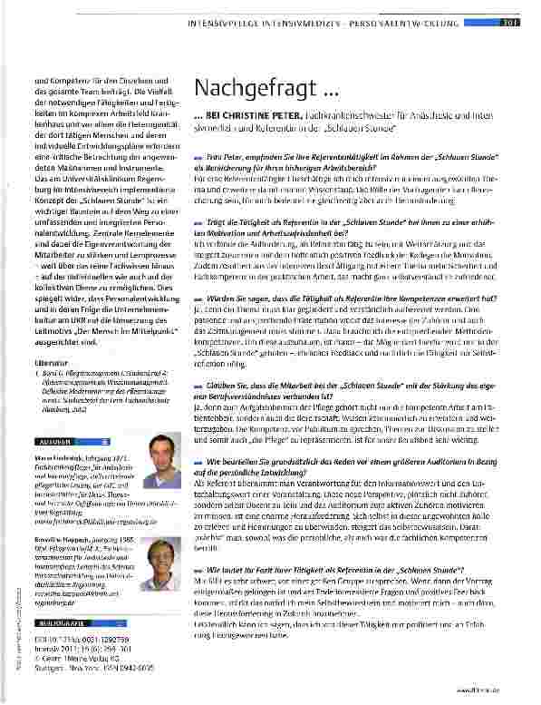 Vorschauseite 4: Fortbildung - welchen Anspruch haben wir?