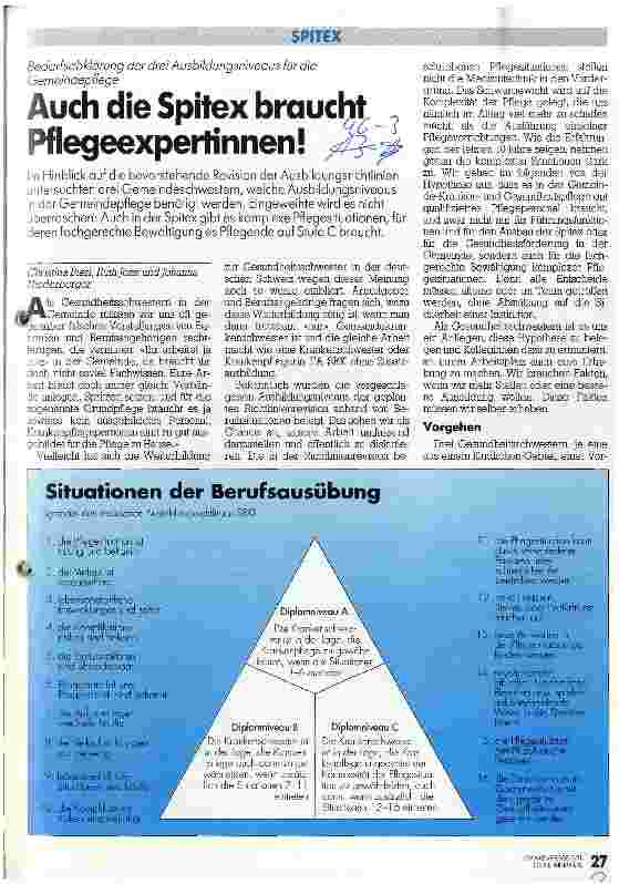 Vorschauseite 1: Auch die Spitex braucht Pflegeexpertinnen!