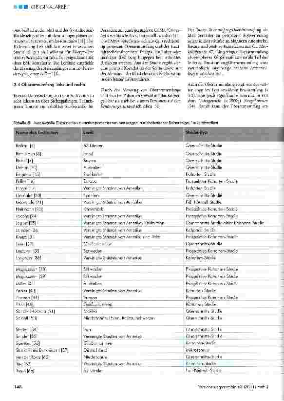 Vorschauseite 6: Das Verhältnis äußerer Körpermaße zum Erkrankungsrisiko und zur Todesursache - Analyse und Bewertung unterschiedlicher Messmethoden und Studienergebnisse