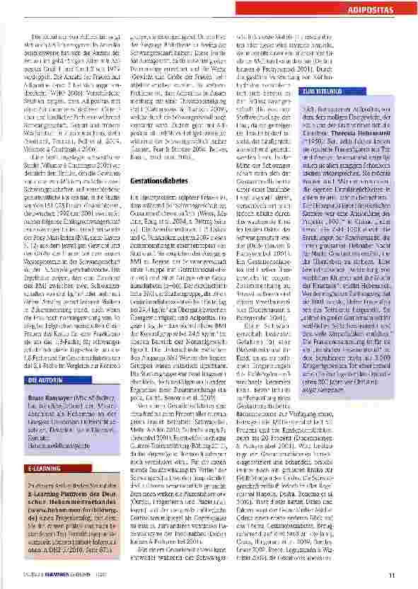 Vorschauseite 2: Adipositas: Gesundheitsrisikofür Mutter und Kind