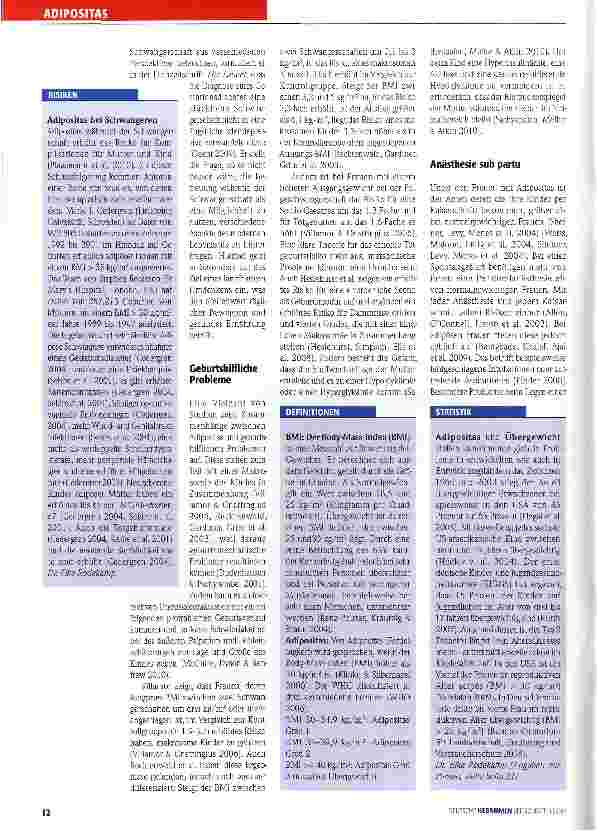 Vorschauseite 3: Adipositas: Gesundheitsrisikofür Mutter und Kind