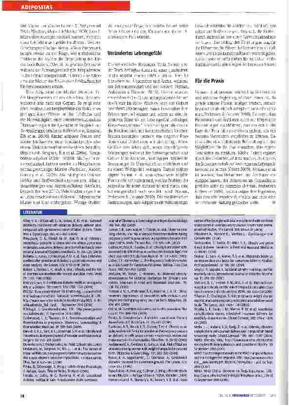 Vorschauseite 5: Adipositas: Gesundheitsrisikofür Mutter und Kind