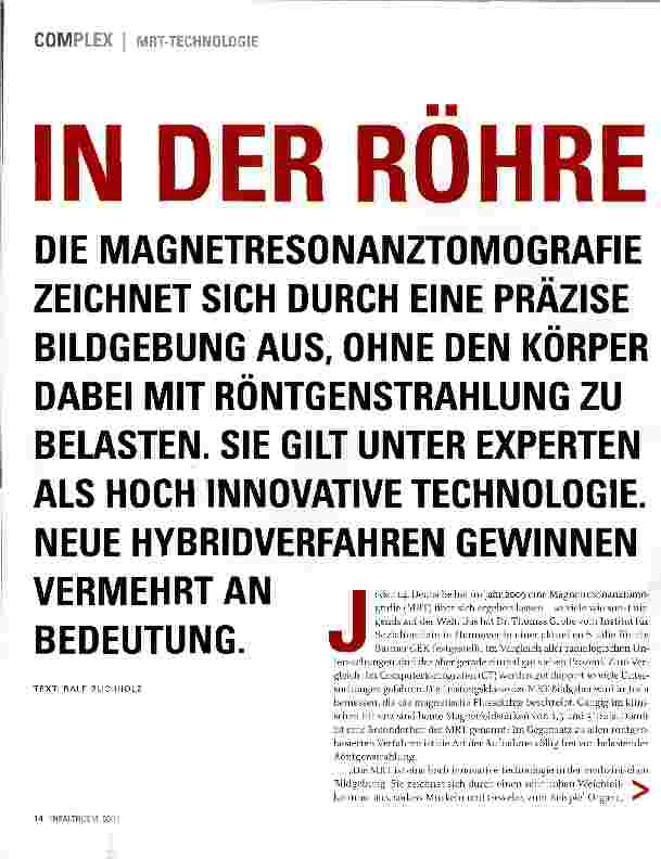 Vorschauseite 1: IN DER RÖHRE