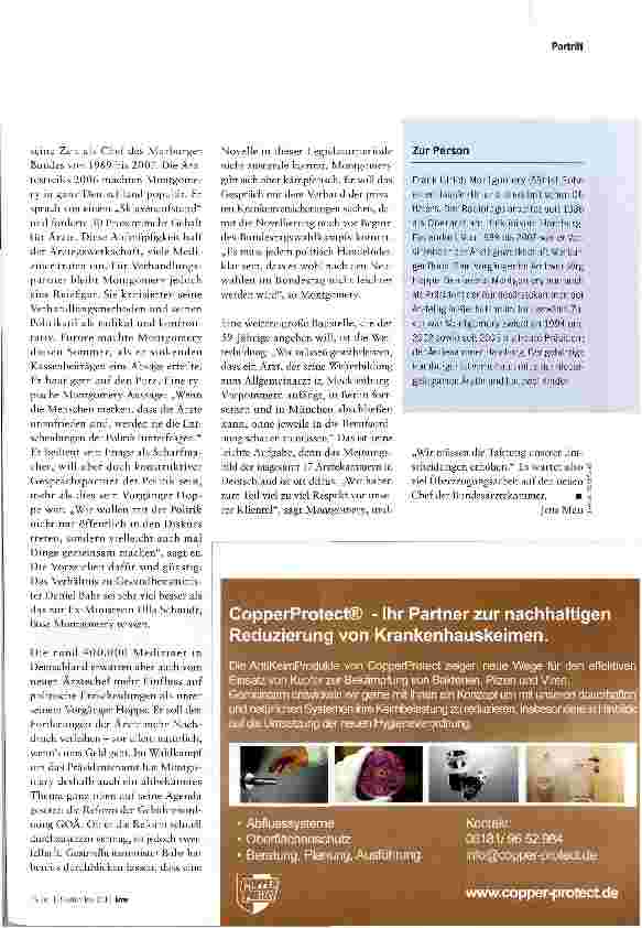 Vorschauseite 4: Frank Ulrich Montgomery Oberarzt der Nation