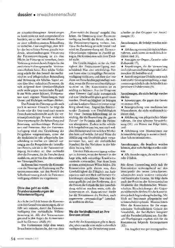 Vorschauseite 3: Demenz ist kein Hindernis für eine gültige Patientenverfügung