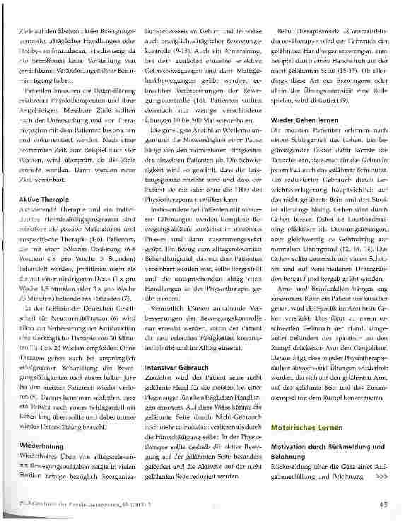Vorschauseite 2: SchlaganfallrehabilitationZielgerichtete aktive Physiotherapie